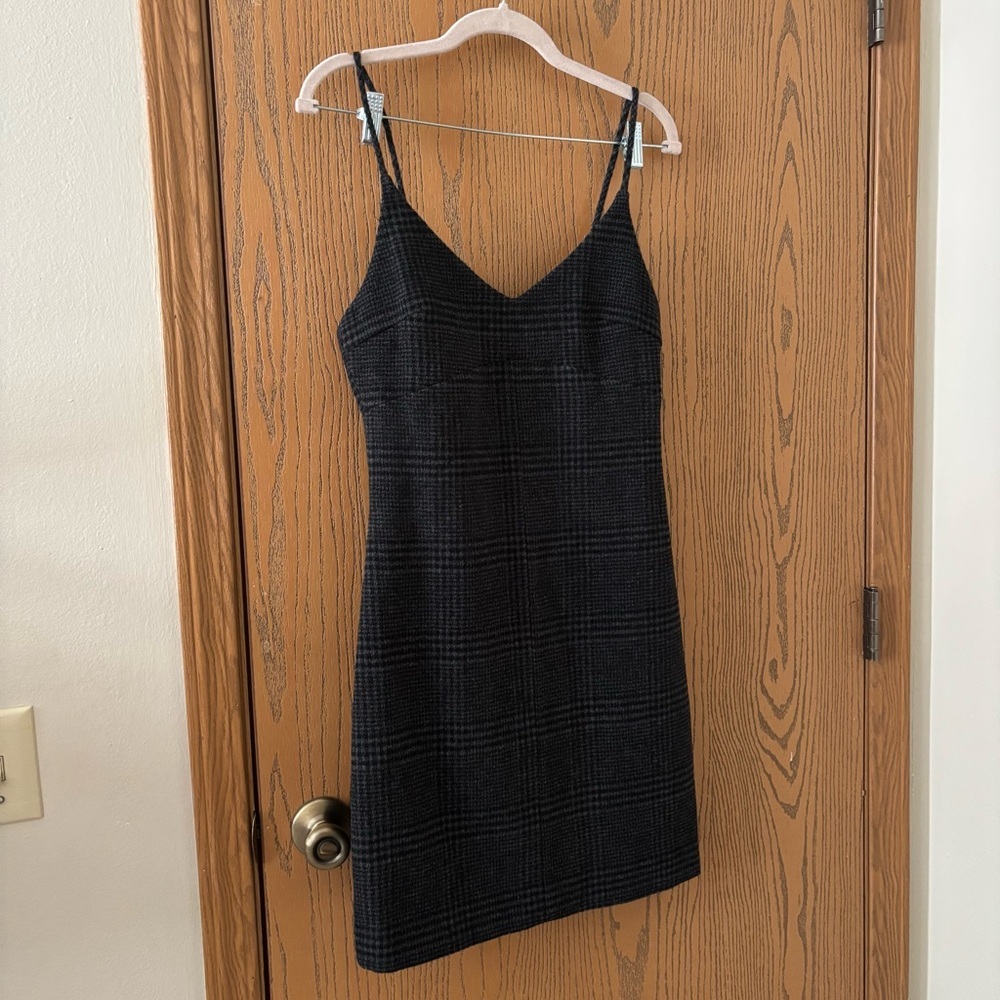 Ganni Woolside Wool Slip Dress Ebony Melange size 34 NWOT - Picture 4 of 7